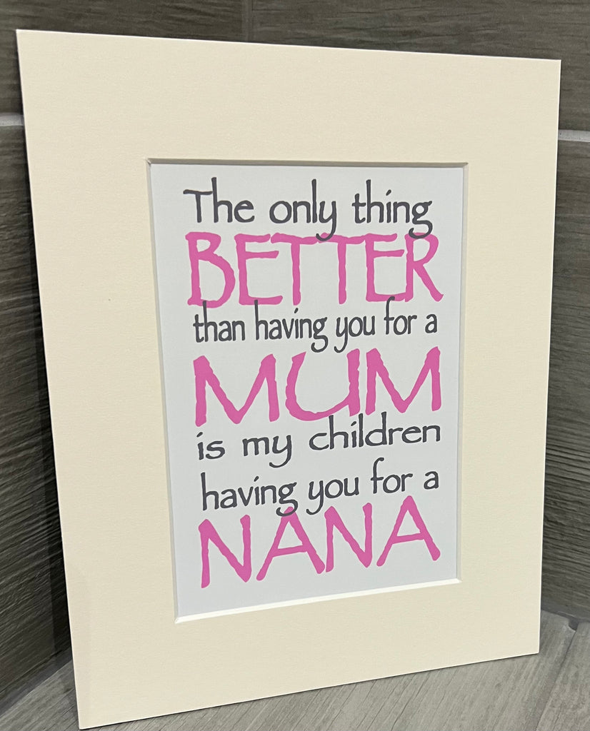 Only thing better Nanny 10x8 mount (unframed)