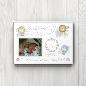 Personalised A4 Boy Newborn in this moment PRINT UNFRAMED "In this moment time stood still"