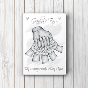 Grandma’s team fist bump A4 Print UNFRAMED