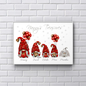 Gonk personalised Nanny Print UNFRAMED