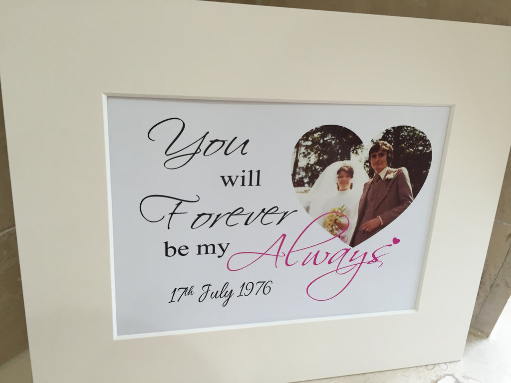 You will forever be my always 10x8 mount (unframed)