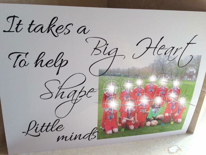 A4 print (unmounted/unframed) Teacher football team gift