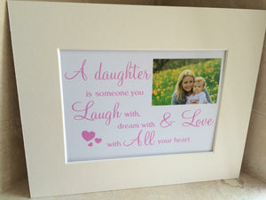 Personalised daughter print "A daughter is someone you laugh with"