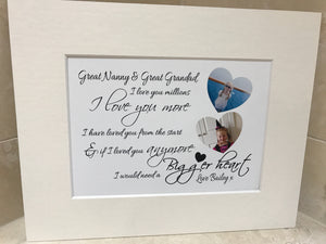 Great Nanny and Grandad 10x8 mount (unframed)