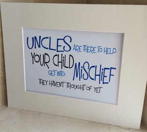 Uncles mischief 10x8 mount (unframed)
