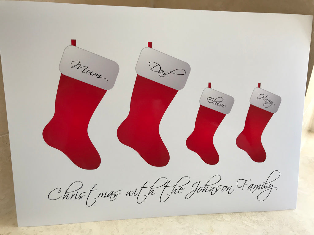 Christmas Stocking Print A4 (unmounted/unframed)