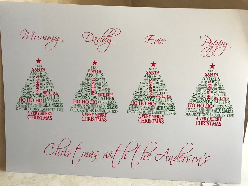 A4 print (unmounted/unframed) Christmas tree print