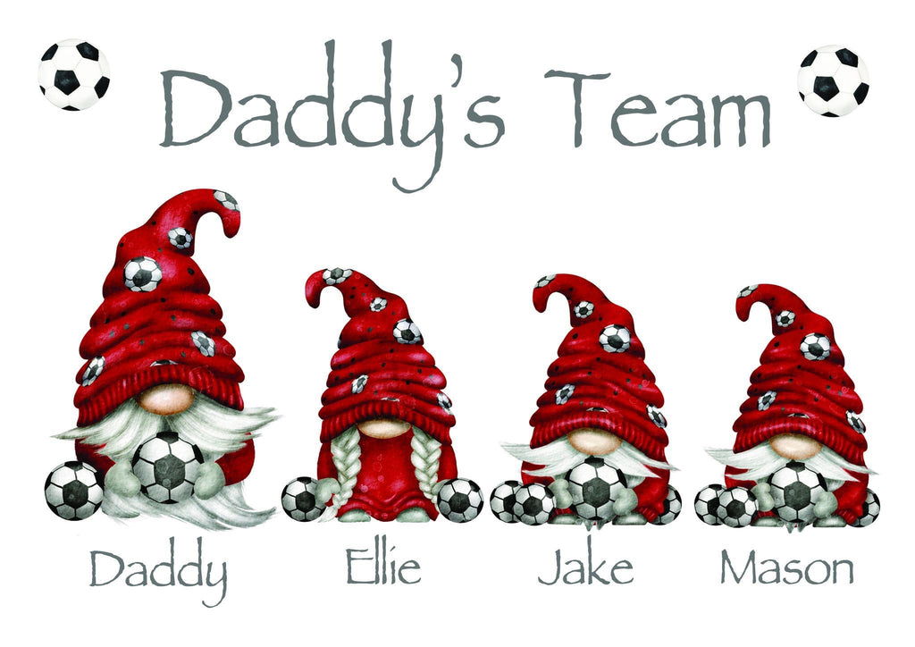 Gonk personalised Daddy Team A4 Print UNFRAMED