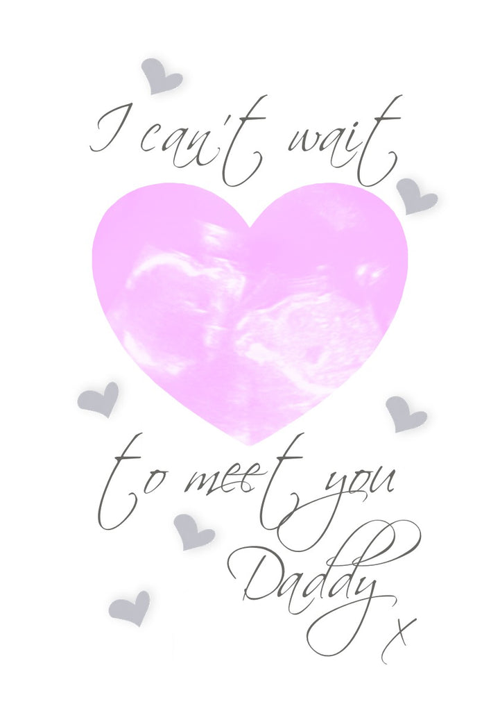 Expectant father gift 'I can't wait to meet you Daddy' print